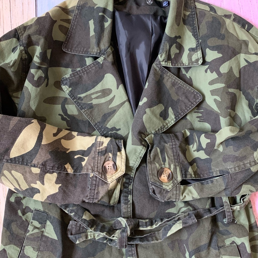 Missguided camo long jacket - Picture 5 of 10